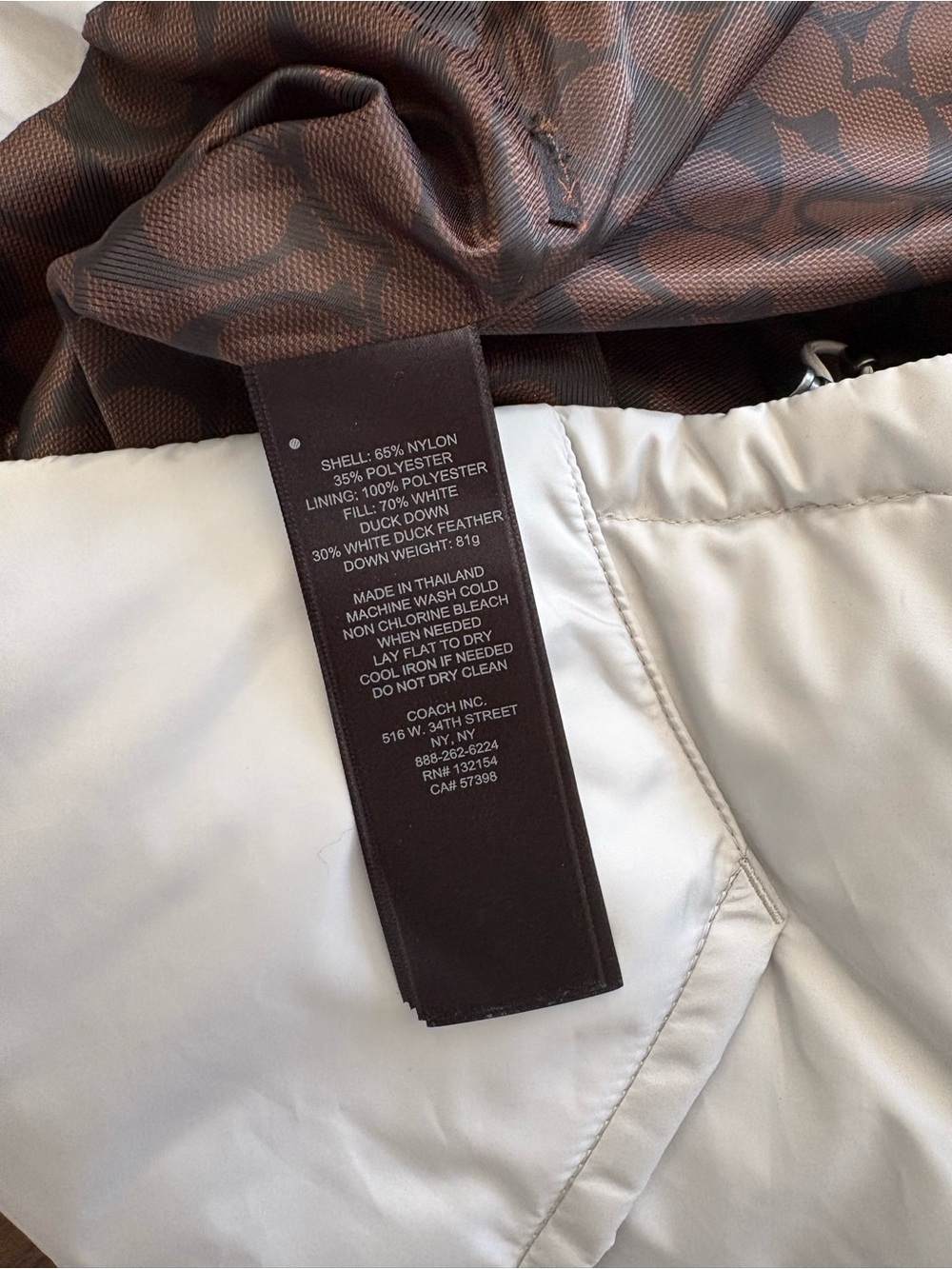 Coach Down Puffer Vest Hooded Sz M - Picture 6 of 6